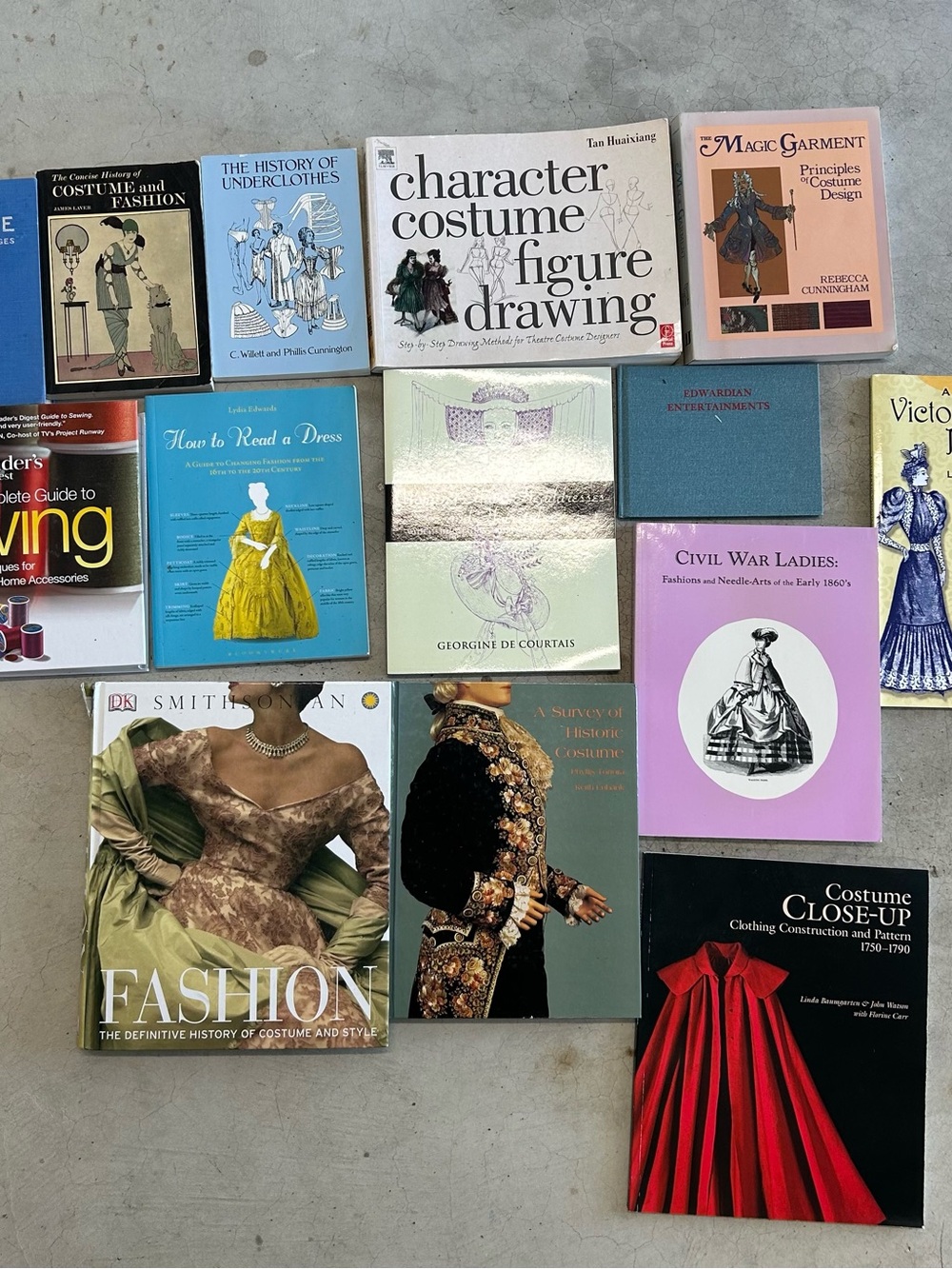 Assorted Costume & Fashion Reference Book Set